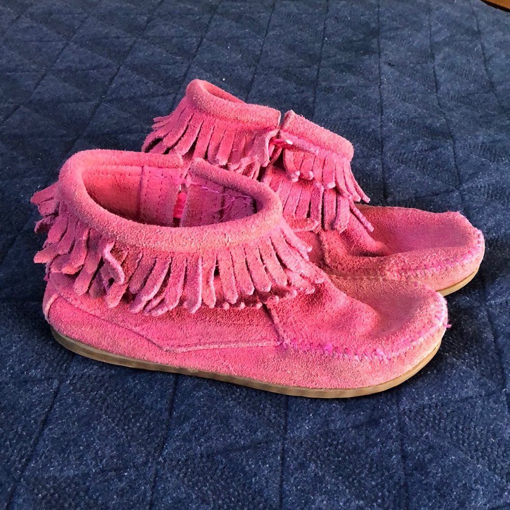 Pink moccasins